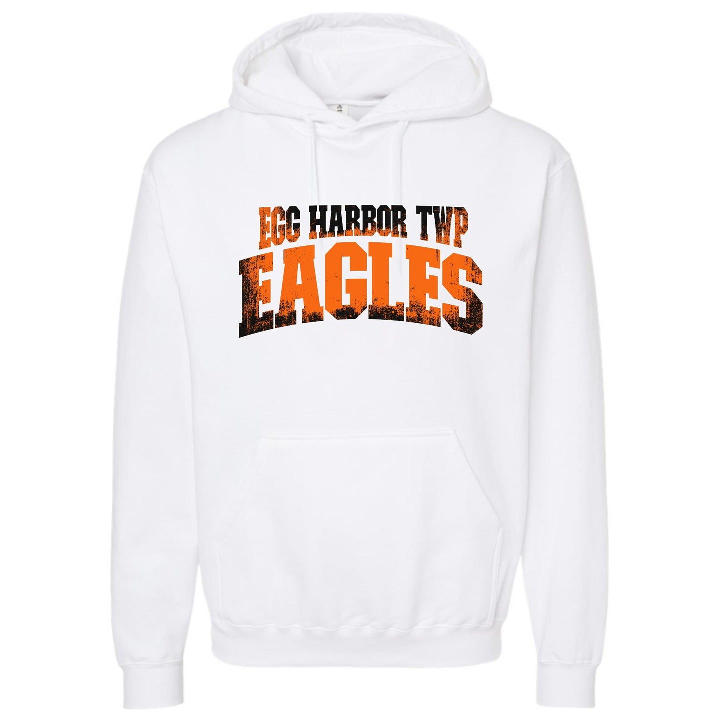 EHT Eagles Black+Orange Hoodie - White