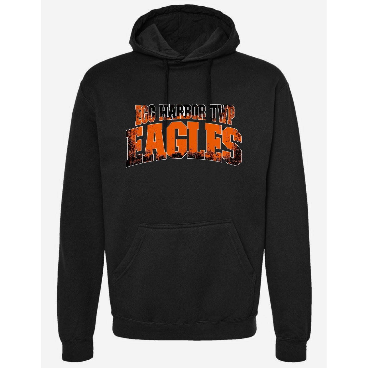 EHT Eagles Black+Orange Hoodie - Black