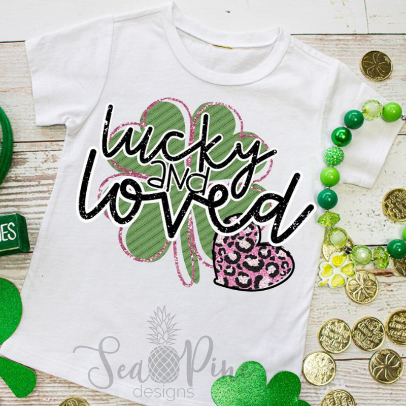 LUCKY AND LOVED Tee - Sea Pine Designs
