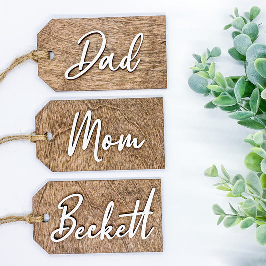 Stocking Name Tags - Sea Pine Designs