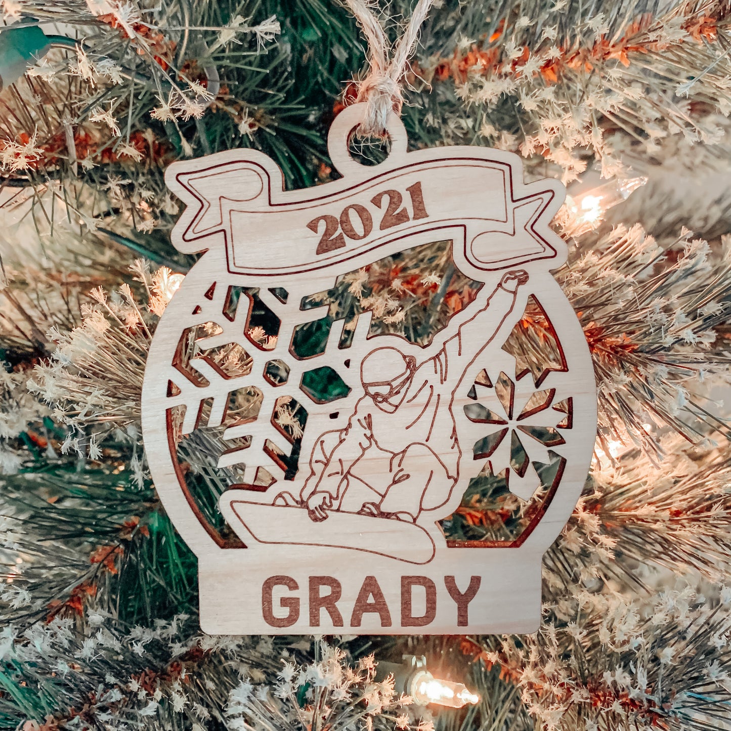 Snowboarder Ornament - Sea Pine Designs