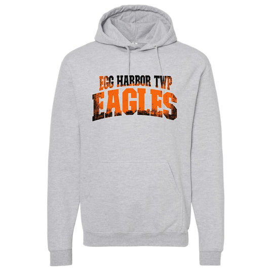 EHT Eagles Black+Orange Hoodie - Gray