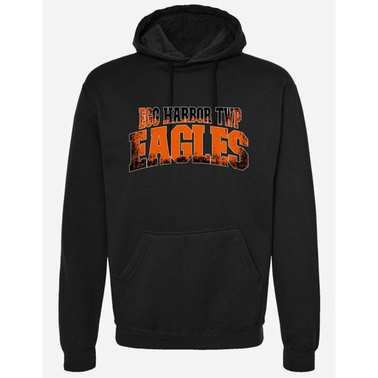 EHT Eagles Black+Orange Hoodie - Black