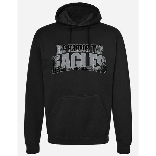 EHT Eagles Black+Gray Hoodie - Black