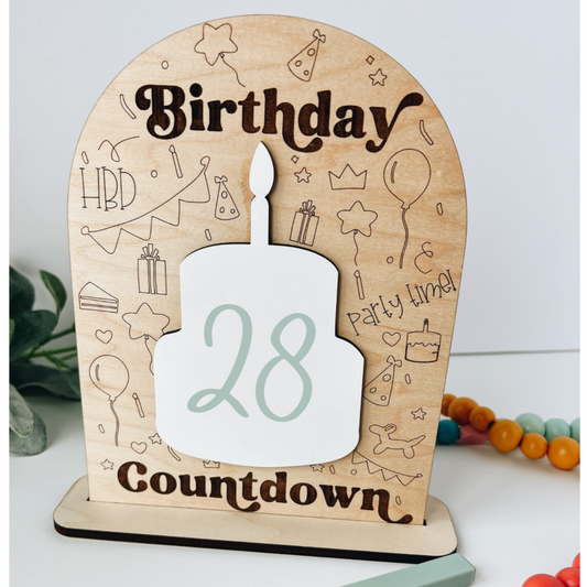 birthday countdown sign