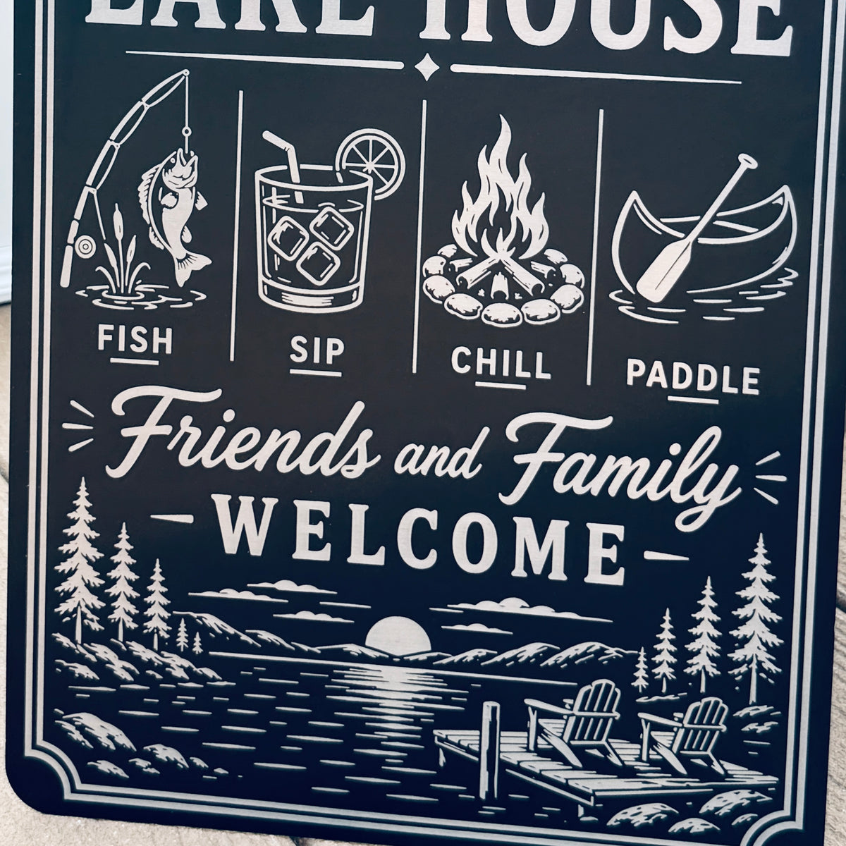 Lake House Outdoor Sign