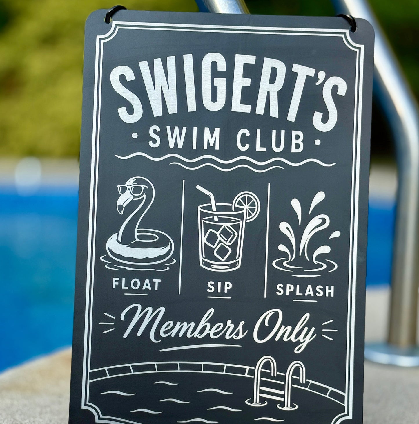 Swim Club Outdoor Sign