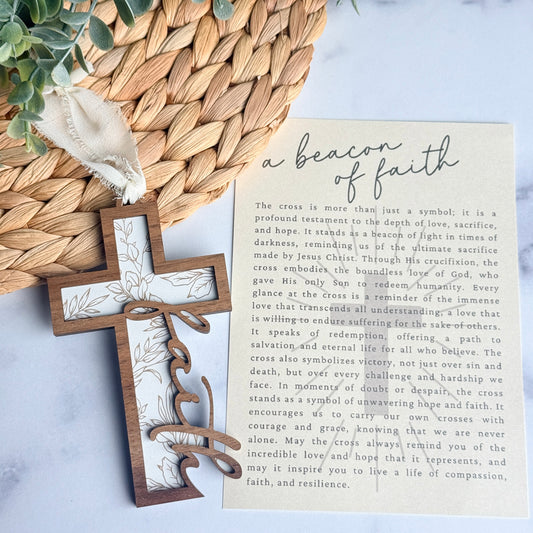 Story Card Ornament: A Beacon of Faith (Cross)