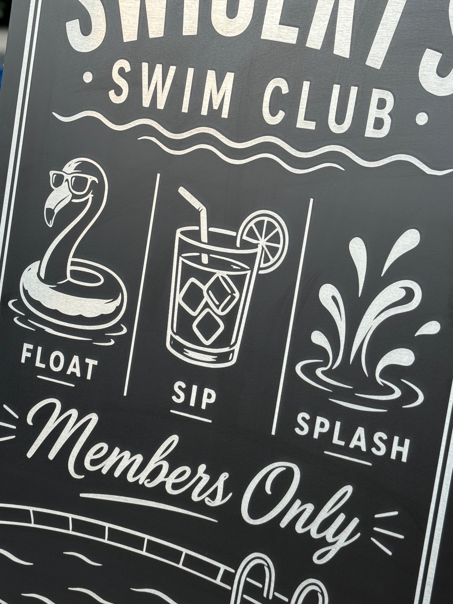 Swim Club Outdoor Sign