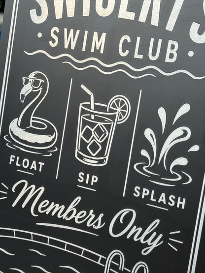Swim Club Outdoor Sign