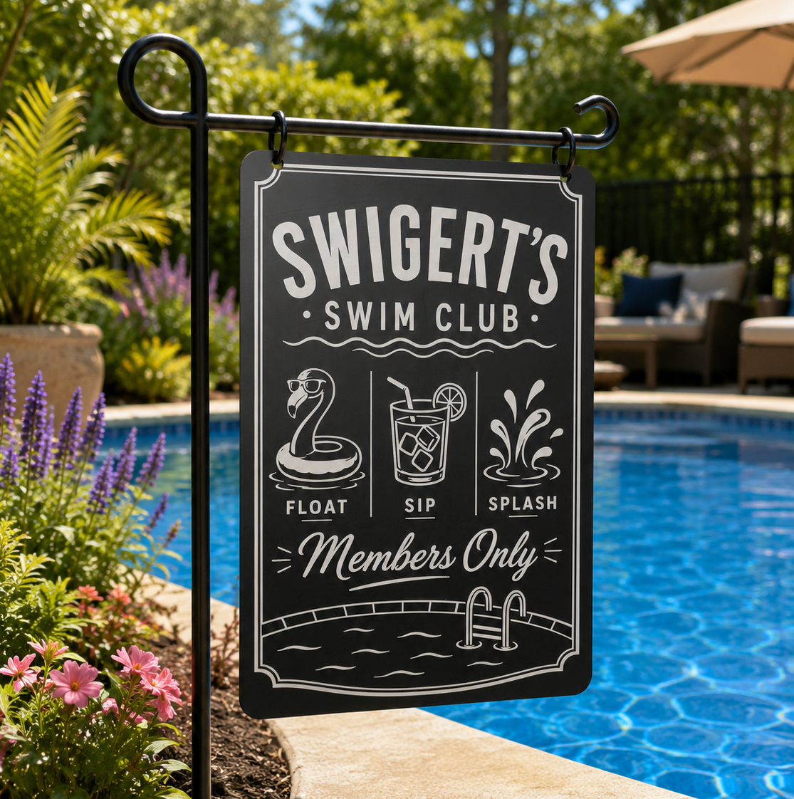 Swim Club Outdoor Sign