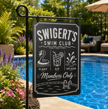 Swim Club Outdoor Sign