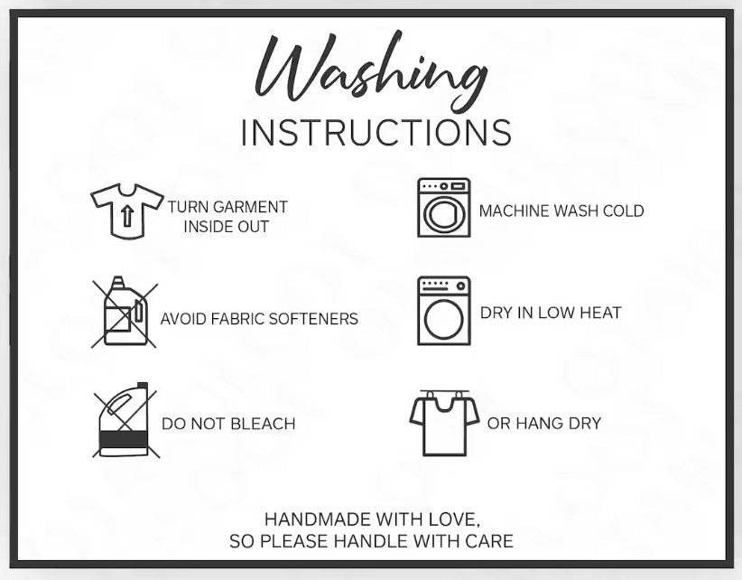 Washing Instructions