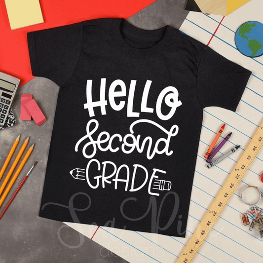 HELLO SECOND GRADE Tee - Sea Pine Designs