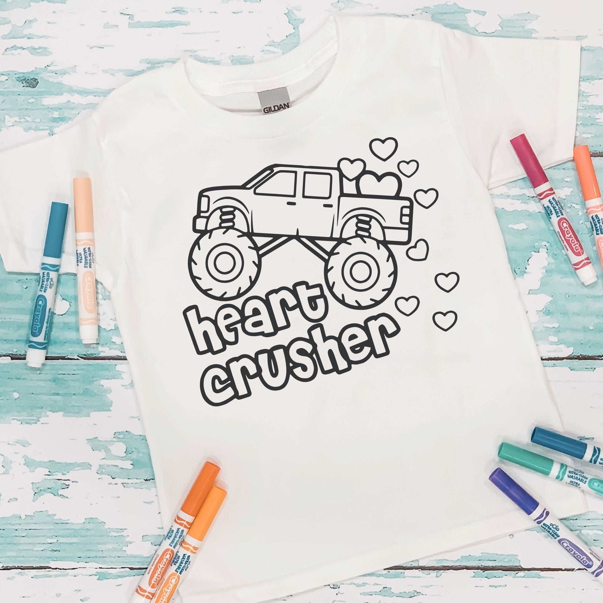 Coloring Tee: Heart Crusher
