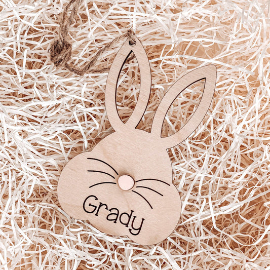 Easter Basket Tag: Bunny Face - Sea Pine Designs