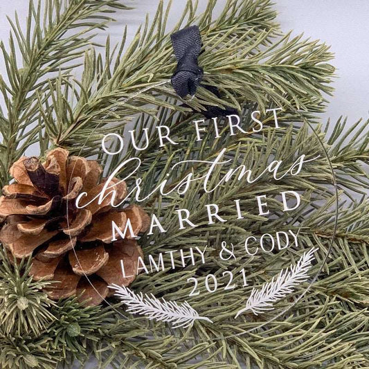 First Christmas Married Ornament