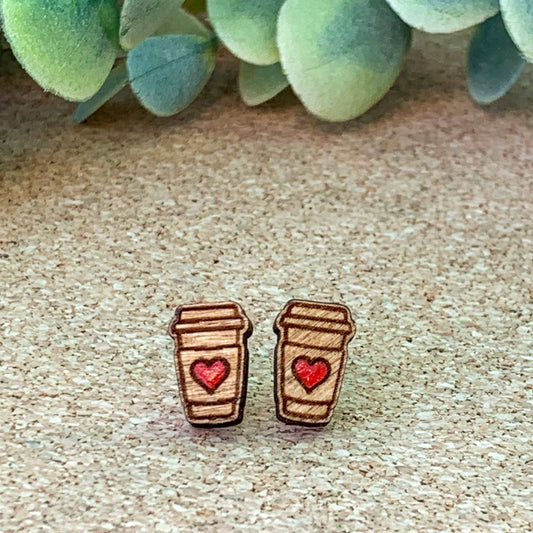 Hot Coffee (Red) Studs