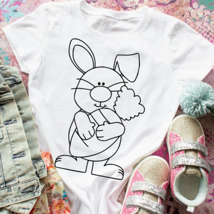 Coloring Tee: Easter Bunny - Sea Pine Designs