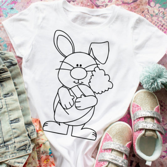 Coloring Tee: Easter Bunny - Sea Pine Designs