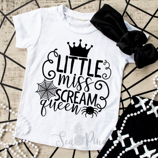 LITTLE MISS SCREAM QUEEN Tee - Sea Pine Designs