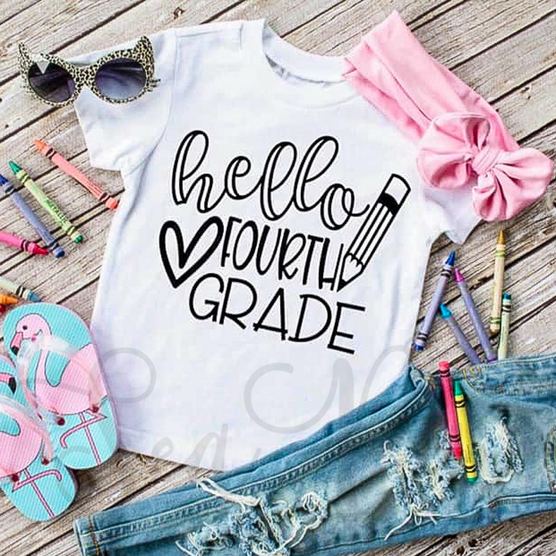 HELLO FOURTH GRADE Tee - Sea Pine Designs