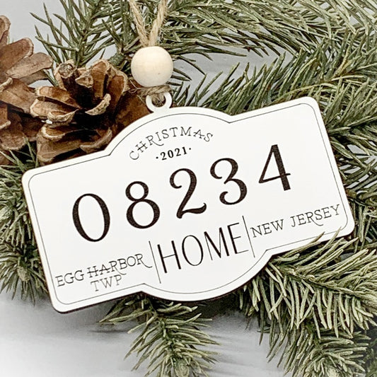 Zip Code Ornament - Sea Pine Designs