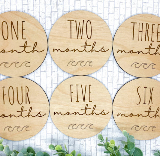 Ocean Wave Monthly Milestone Set - Sea Pine Designs